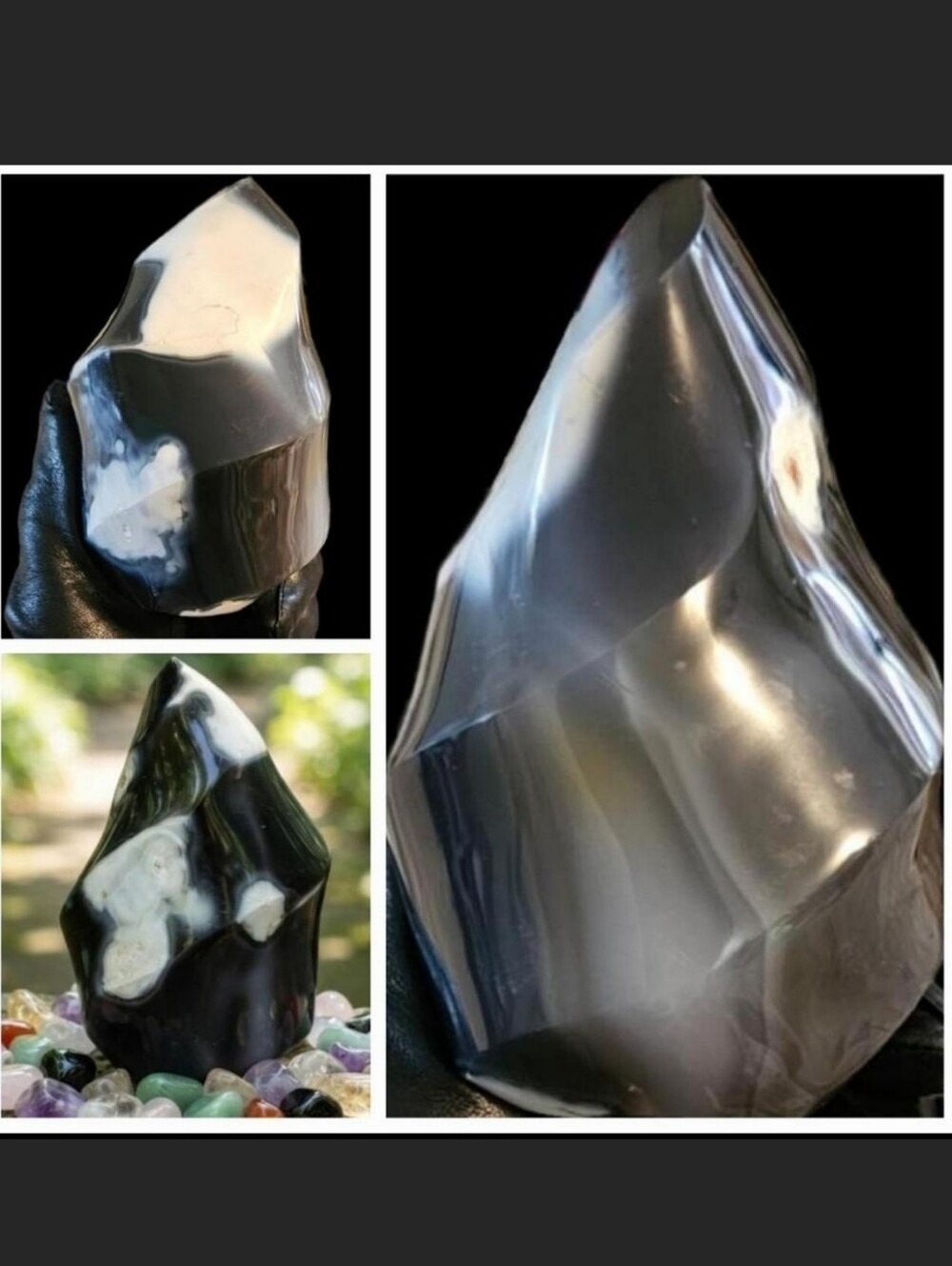✨️BIG Heavy 2lb Orca Agate🖤Freeform Flame ✨️NEW-absolutely CHONKY-OFFERS OK!🖤